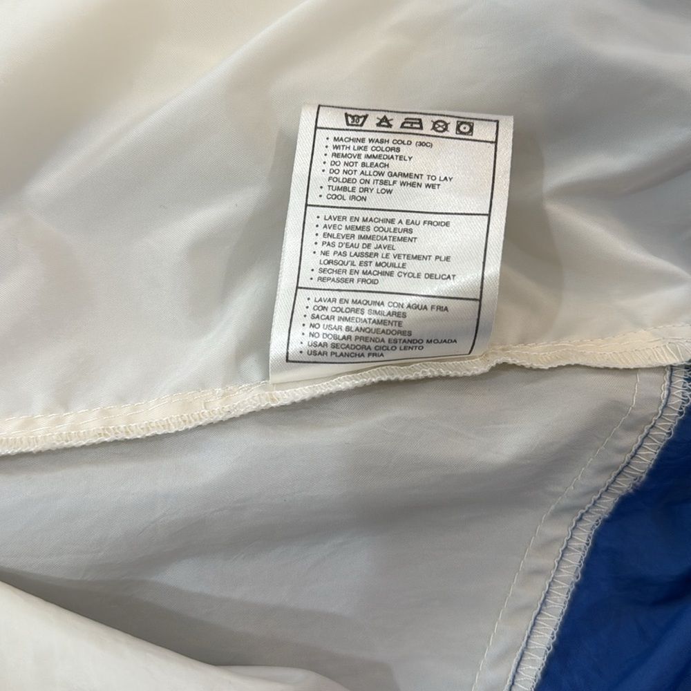 VTG 90s Y2K Nike Blue White Swoosh Logo Full Zip Windbreaker Jacket L Philippine - Picture 14 of 14